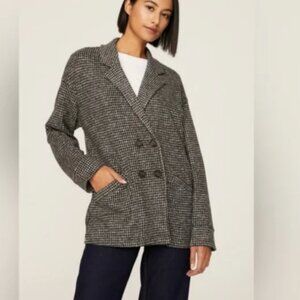 Madewell Redford Knit Relaxed Fit Houndstooth Blazer, Size M